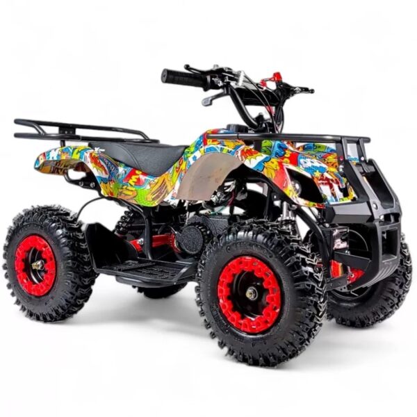 ATV Copii 49cc Pornire Demaror Roti 6 Inch Portbagaj 2