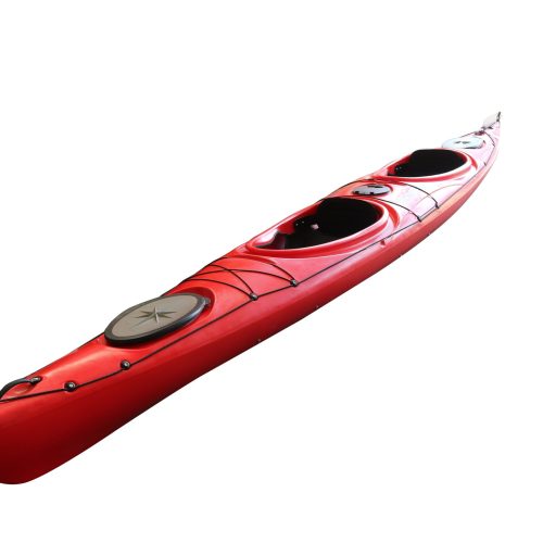 Caiac-canoe dublu cu volan – 2 locuri, 525 cm, model stabil pentru drumeții și pescuit