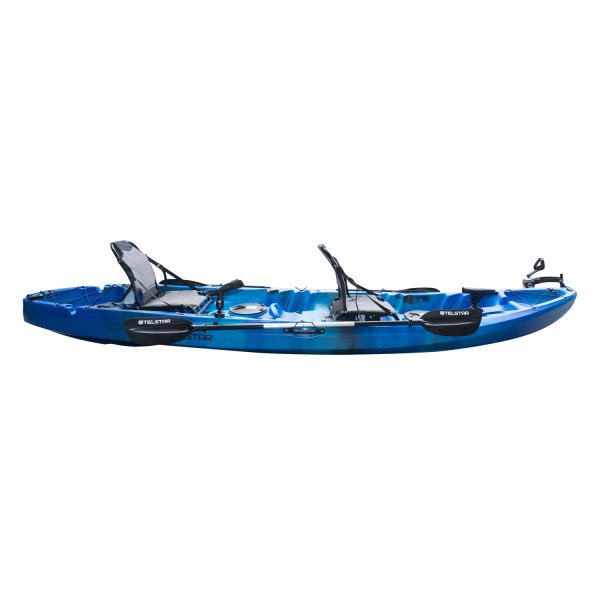 Caiac turism și de pescuit pentru familie – 2+1 locuri, 370 cm, cu echipare completă2