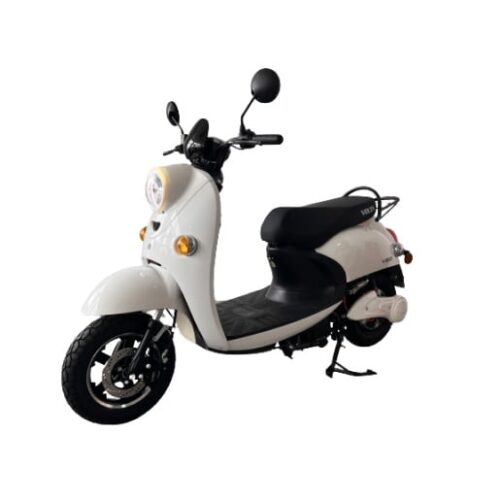 Scuter Electric Alb, Motor 2000W, Autonomie 60 km, Viteză 25 km/h