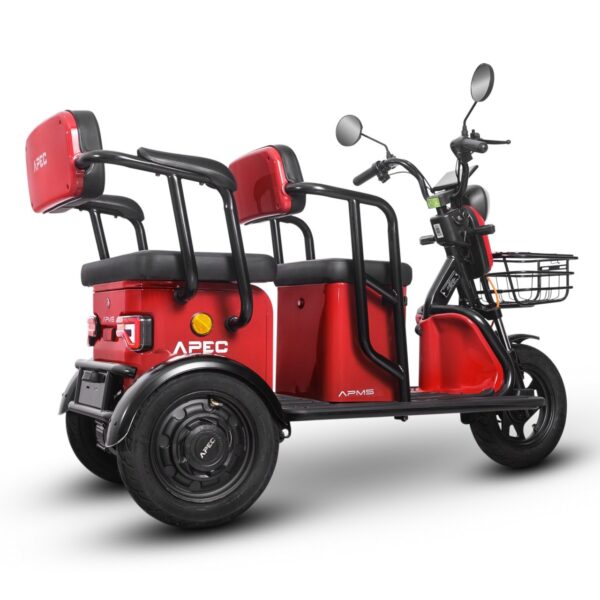 Tricicletă Electrică, Roșie, 1000W, Fără Permis13