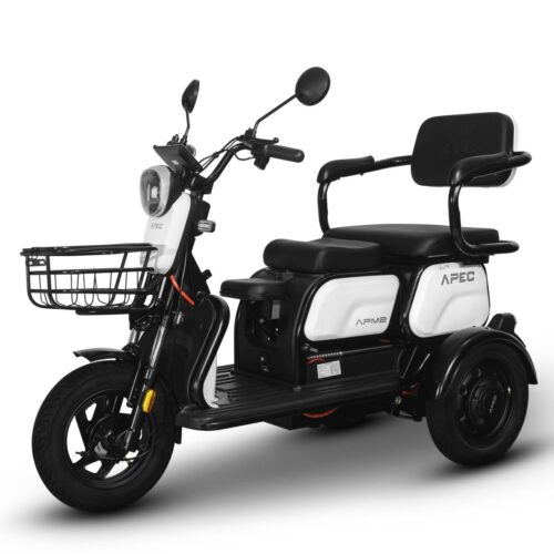 Triciclu Electric Fără Permis,  Motor 1000W, Alb, Omologat RAR