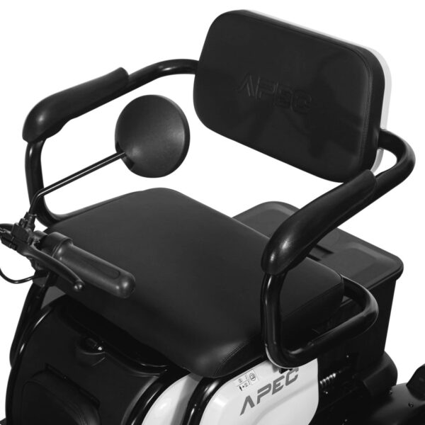 Triciclu Electric Fără Permis, Motor 1000W, Alb, Omologat RAR5