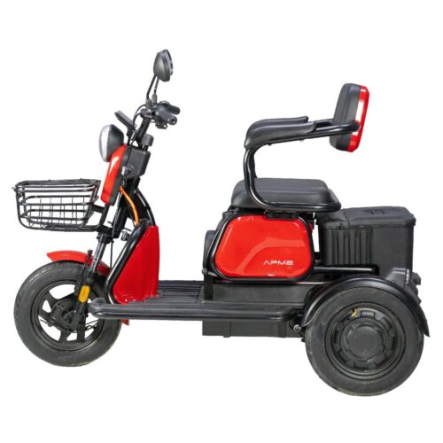 Triciclu Electric, Fără Permis, Motor 1000W, Roșu, Omologat RAR