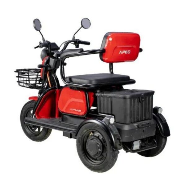 Triciclu Electric, Fără Permis, Motor 1000W, Roșu, Omologat RAR3