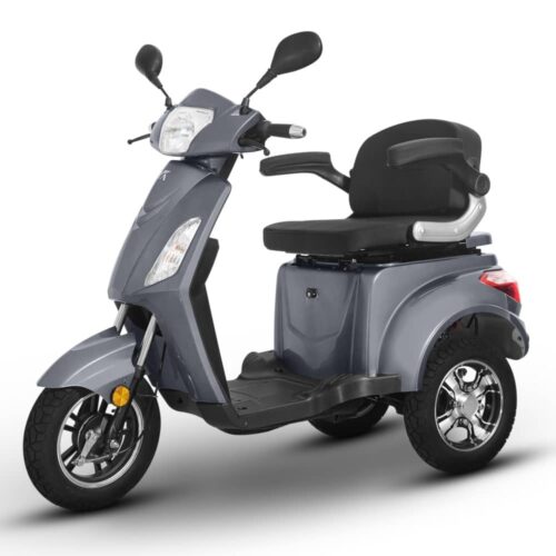 Triciclu Electric gri, 1000W, Fără Permis