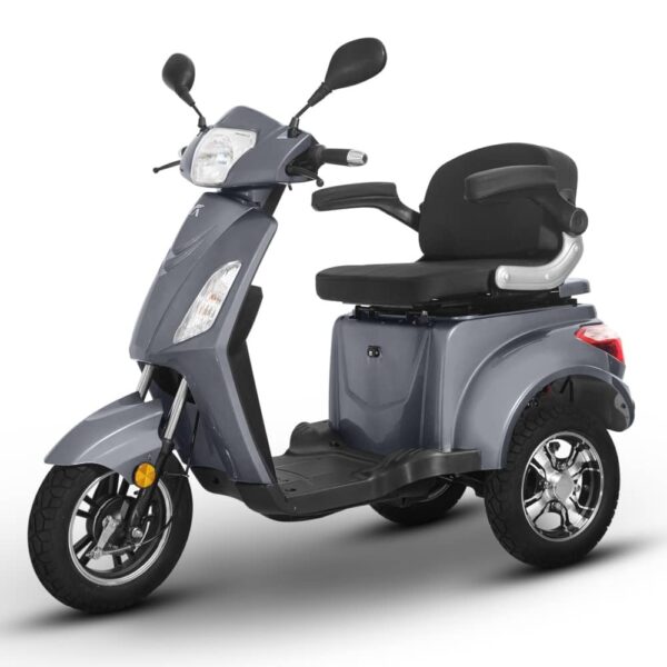 Triciclu Electric gri, 1000W, Fără Permis