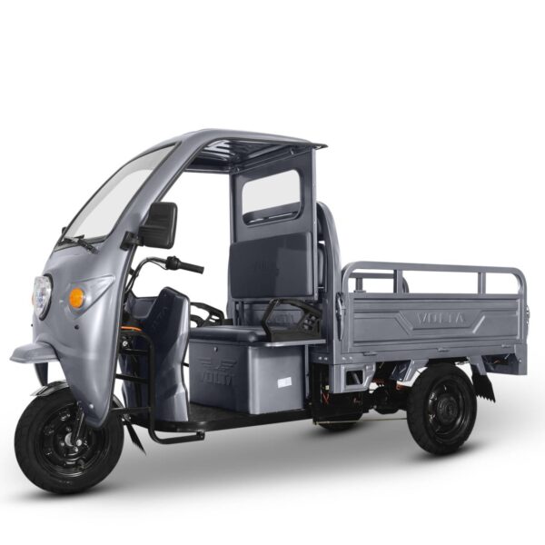 Tuk Tuk Electric Hercules, Motor 3900W, 72V, 120Ah, Fără Permis, Cu Cabină, Gri