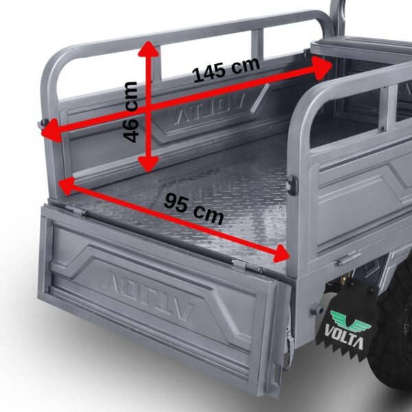 Tuk Tuk Electric Hercules, Motor 3900W, 72V, 120Ah, Fără Permis, Cu Cabină, Gri11