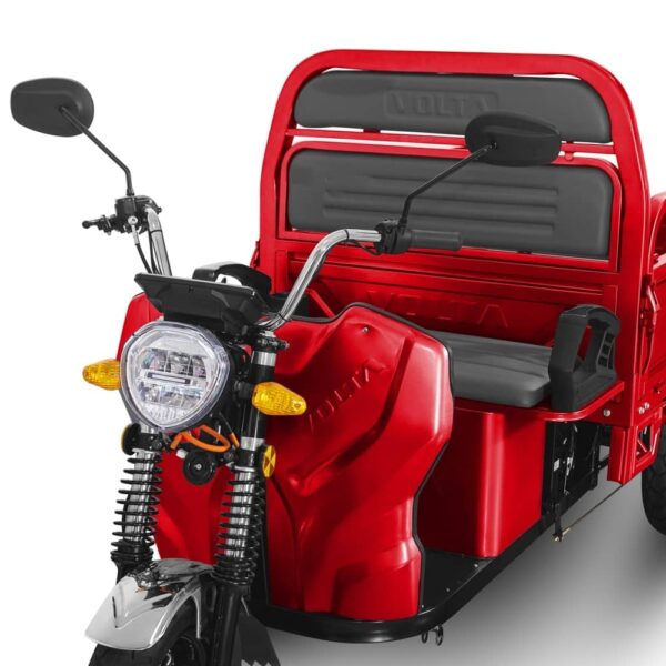 Tuk Tuk Fără Permis, Electric, Hercules, Motor 3900W, 72V, 45Ah, Fără Permis, Cu Cabină, Roșu7