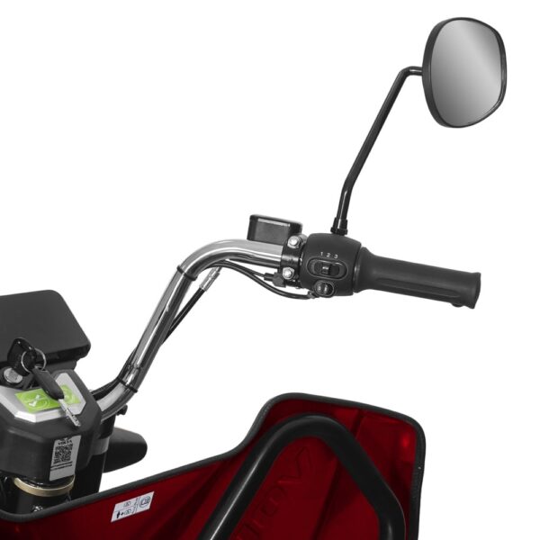 Tuk Tuk Hercules 3900W, Electric, 72V 120Ah, Fără Permis, Cu Benă Basculabilă, Roșu3
