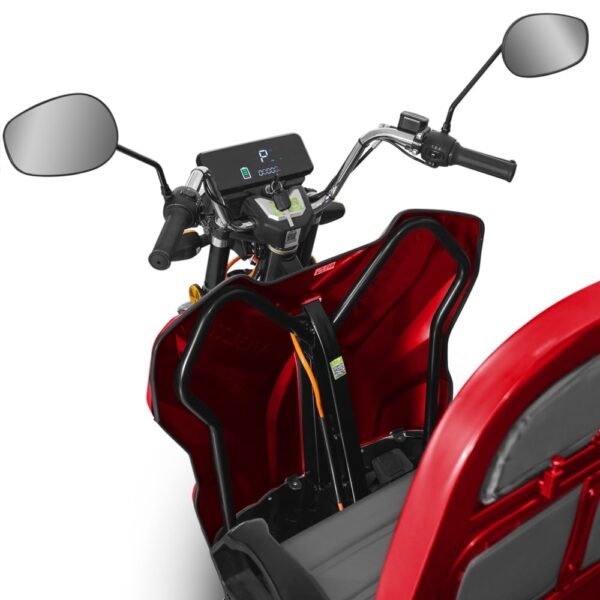 Tuk Tuk Hercules 3900W, Electric, 72V 120Ah, Fără Permis, Cu Benă Basculabilă, Roșu4