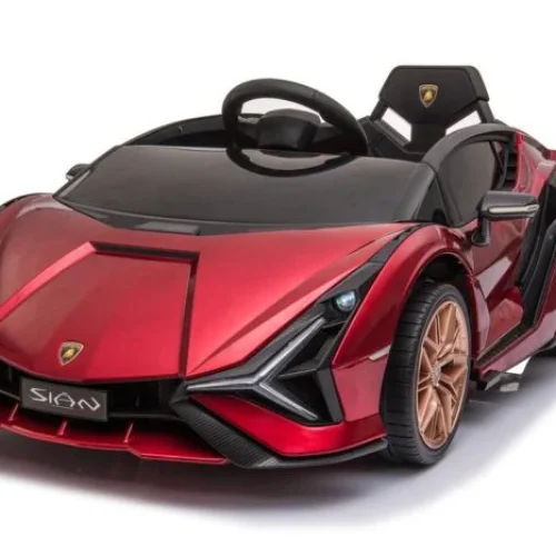 Mașinuță Lamborghini Sian electrică copii – 12V, scaun piele, roți EVA, Bluetooth, telecomandă 2.4 GHz