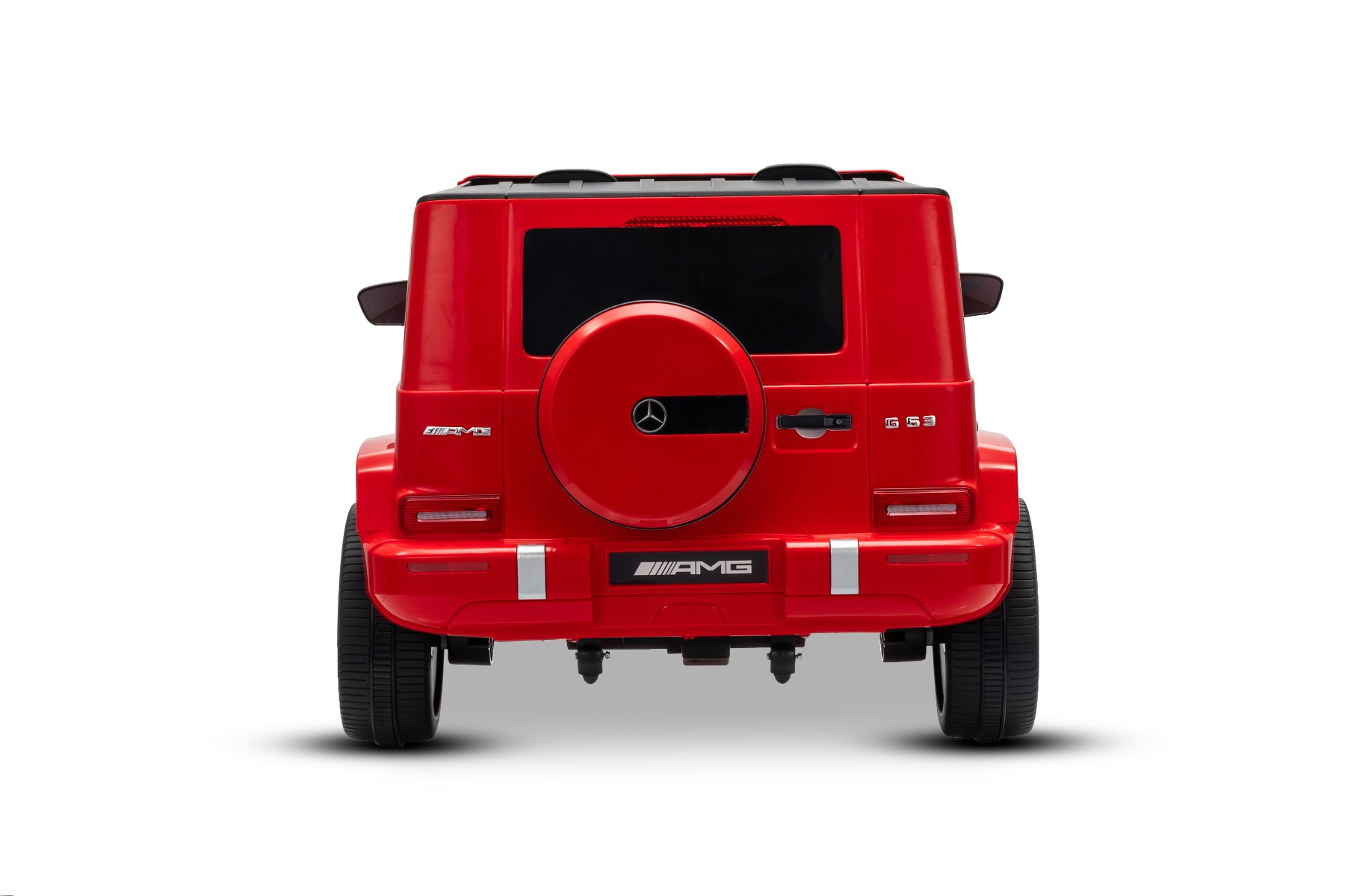 Mașină electrică de jucărie Mercedes-Benz G63 AMG 4x4 cu două locuri, roșu, player MP3 cu conexiune USB/AUX și Bluetooth, tractiune 4x4, baterie litiu, roti EVA cu suspensie, scaune din piele artificială, telecomandă, licentă originală - imagine 24
