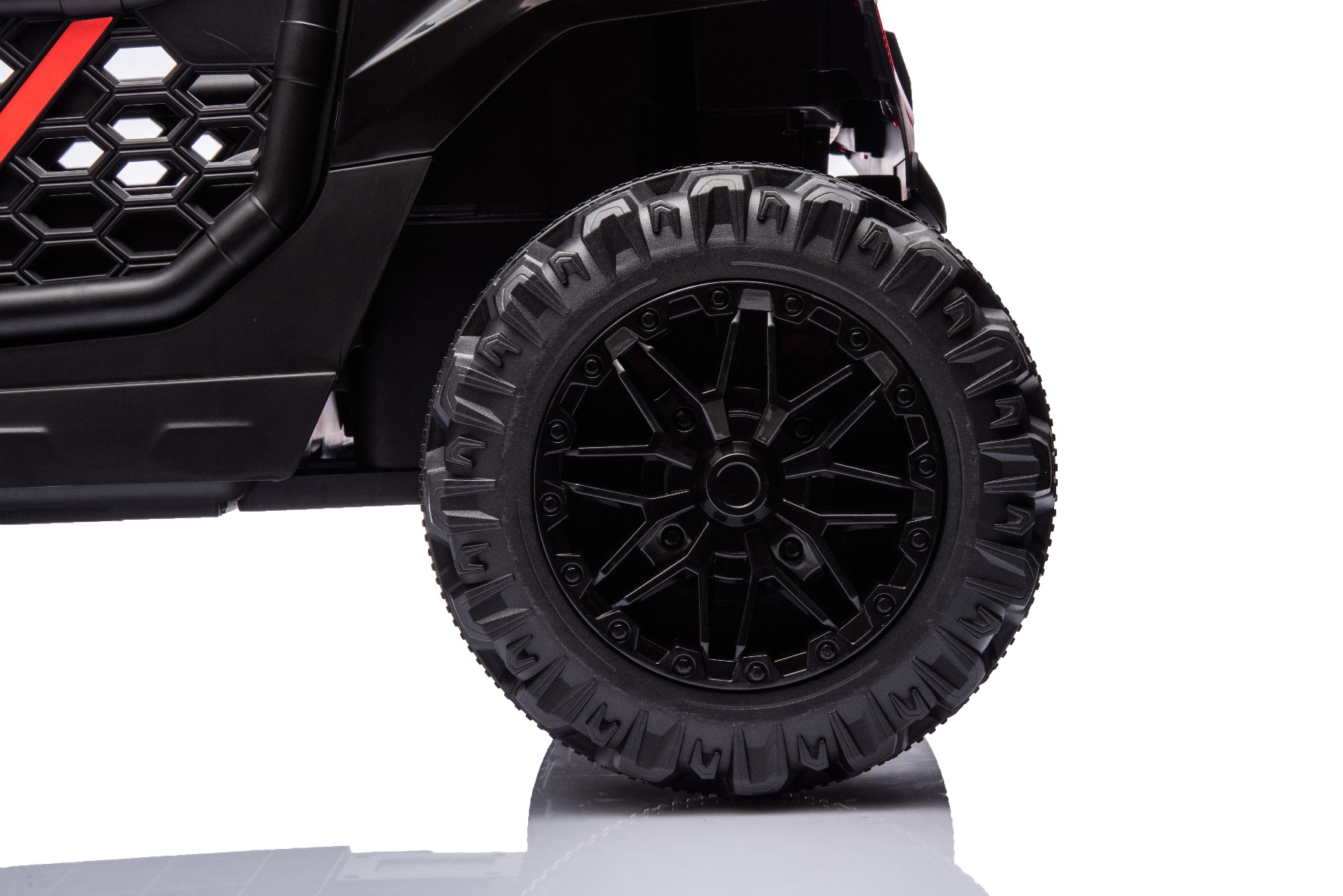 Mașină electrică copii UTV Small 12V, negru, Tracțiune spate, baterie 12V, Roți din plastic, banchetă dublă, Telecomandă 2,4 GHz, Un singur loc, MP3 player cu intrare USB/SD, Lumini LED - imagine 11