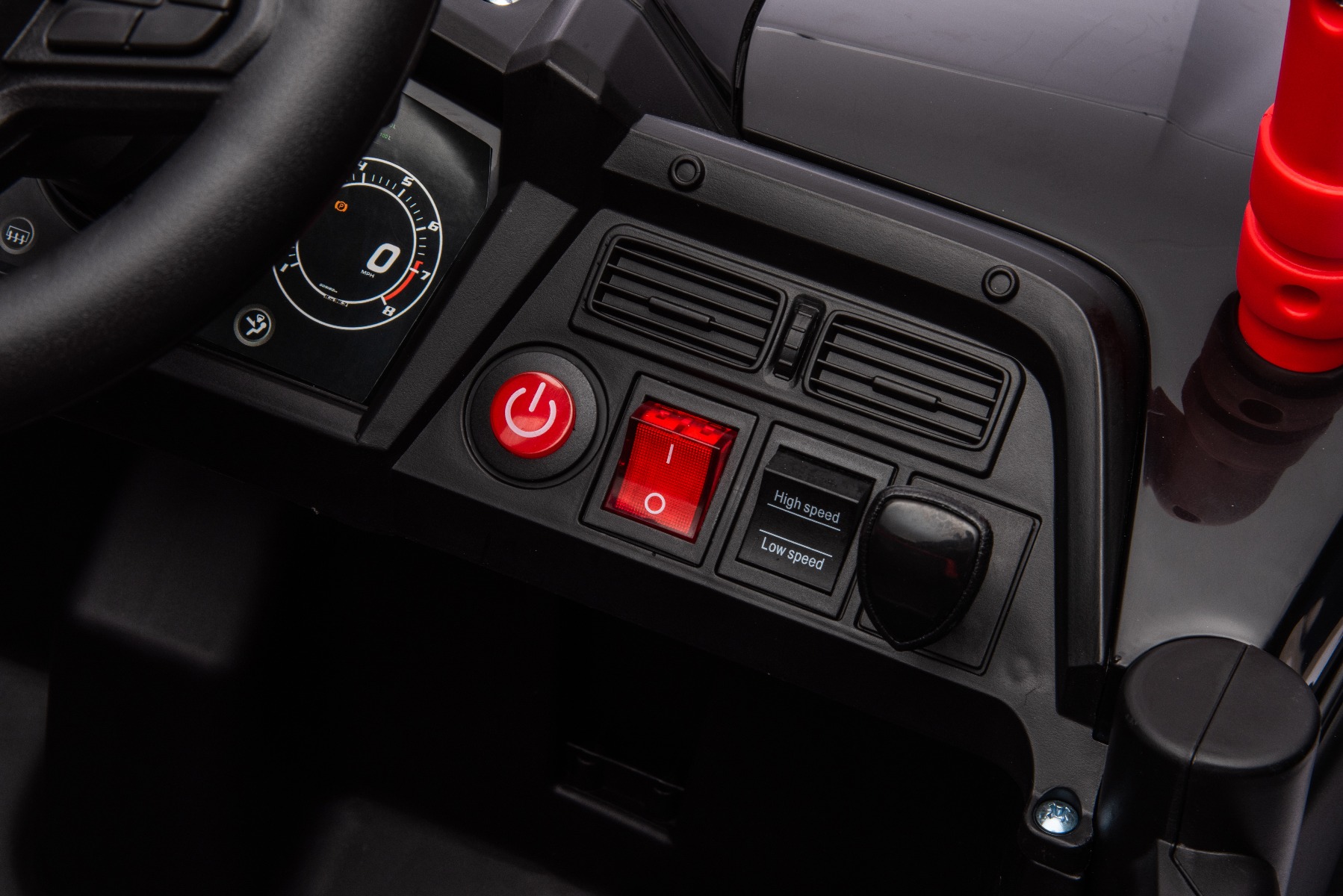 Mașină electrică copii UTV Small 12V, negru, Tracțiune spate, baterie 12V, Roți din plastic, banchetă dublă, Telecomandă 2,4 GHz, Un singur loc, MP3 player cu intrare USB/SD, Lumini LED - imagine 15