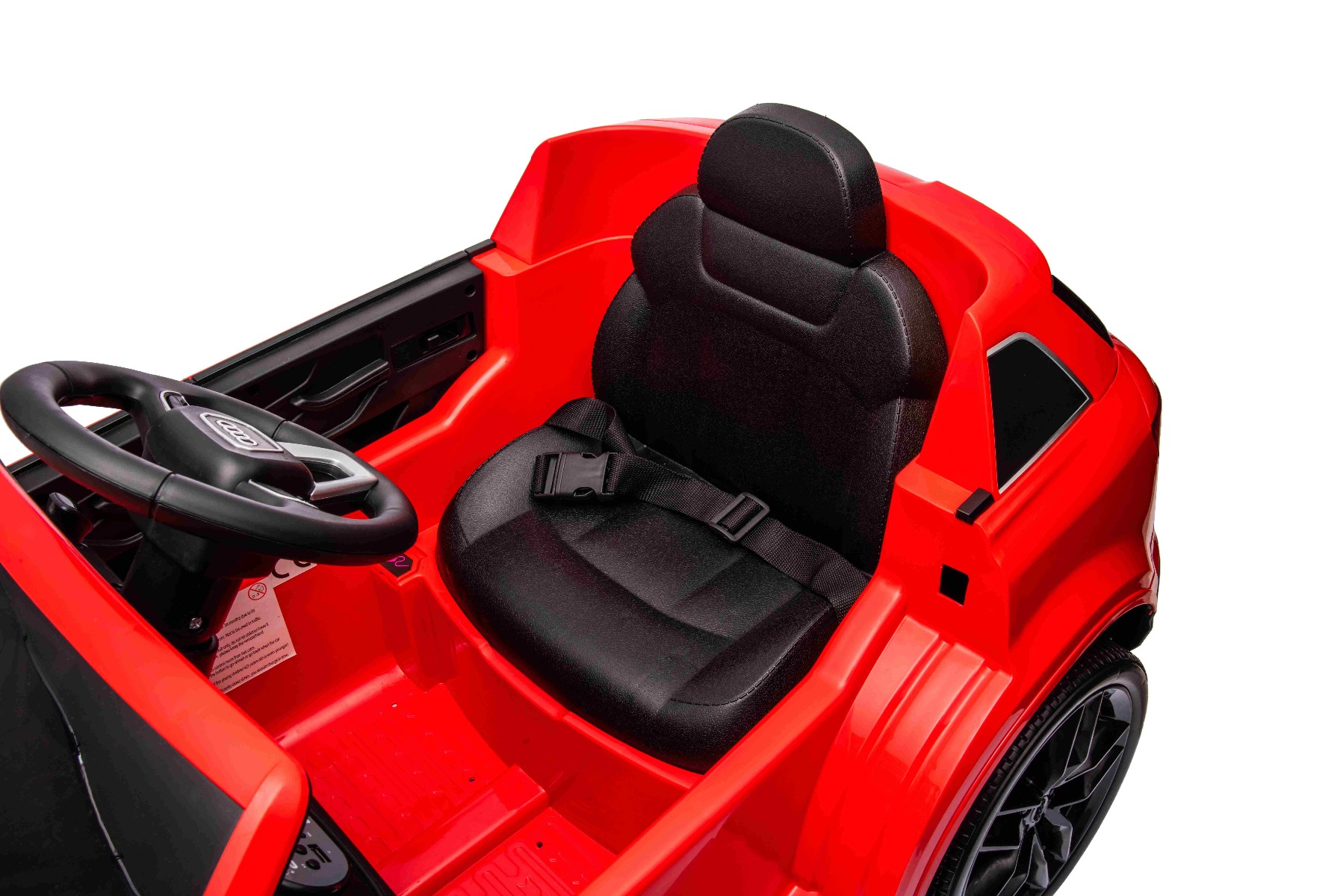 Mașină electrică de jucărie Audi Q7 roșu, 1 loc, suspensie independentă, baterie 12V, telecomandă, 2 motoare de 35 W, lumini LED, intrare USB/AUX pe MP3 player, model cu licență - imagine 7