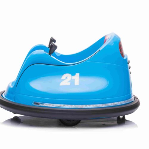 Vehicul electric pentru copii RIRIDRIVE 12V albastru, potrivit pentru utilizare în interior și exterior, telecomandă de 2,4 Ghz, iluminare cu LED, control cu joystick, motor 2 X 15W