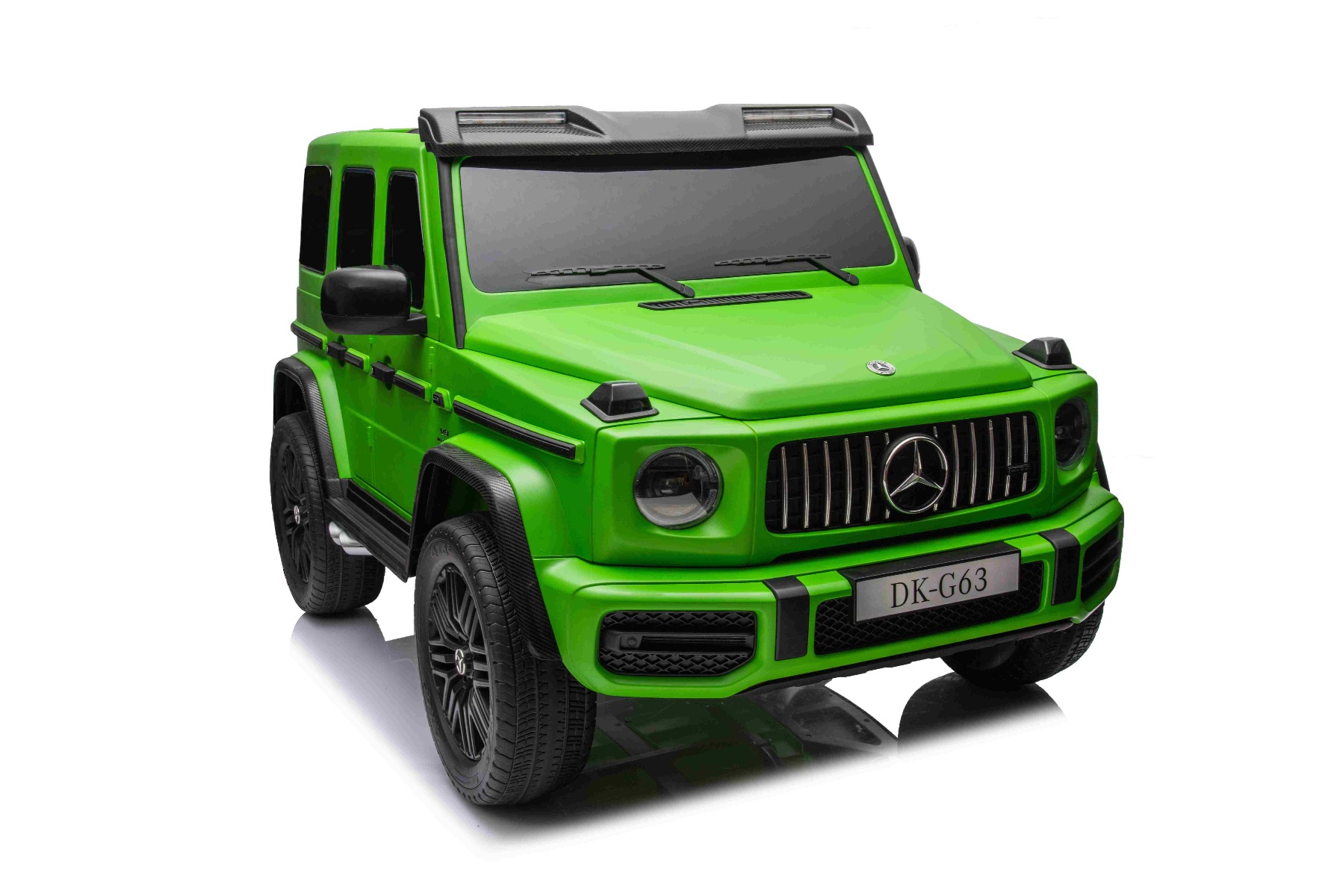 Mașină electrică Mercedes-Benz G63 AMG 4x4, Cu două locuri, 24V, vopsit verde, MP4 Player cu intrare USB/AUX, tracțiune 4x4, Baterie 24V/7Ah, 4 motoare 200W, Roți EVA cu suspensie, Scaune din piele, Telecomandă, Model cu licență - imagine 12