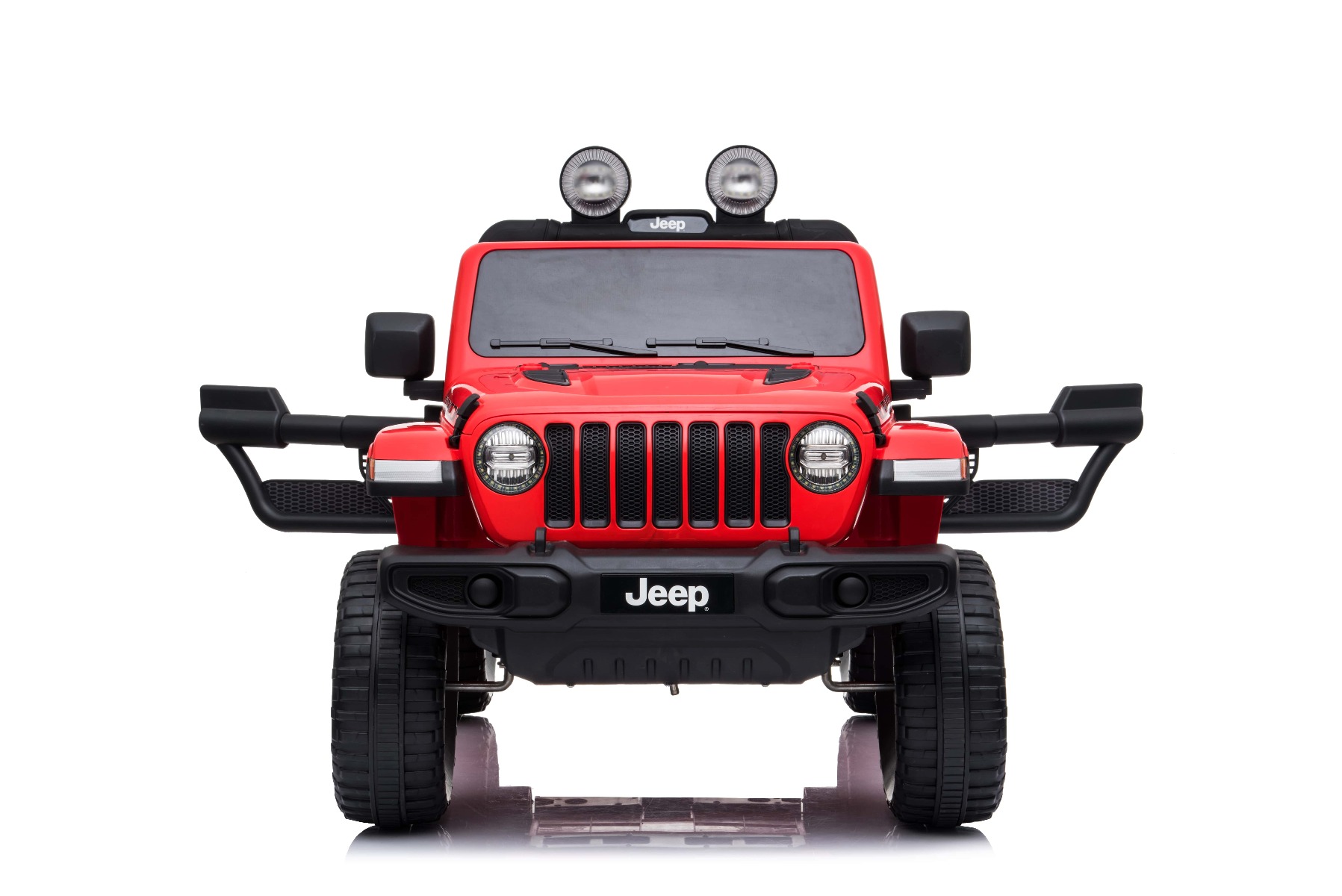 Mașinuță electrică pentru copii JEEP Wrangler, Alb, scaun din piele, Radio cu intrare Bluetooth și USB, unitate 4x4, baterie cu litiu, roți EVA, suspensii spate, telecomandă de 2,4 GHz, comutator funcție telecomandă/ pedală, licențiat - imagine 2