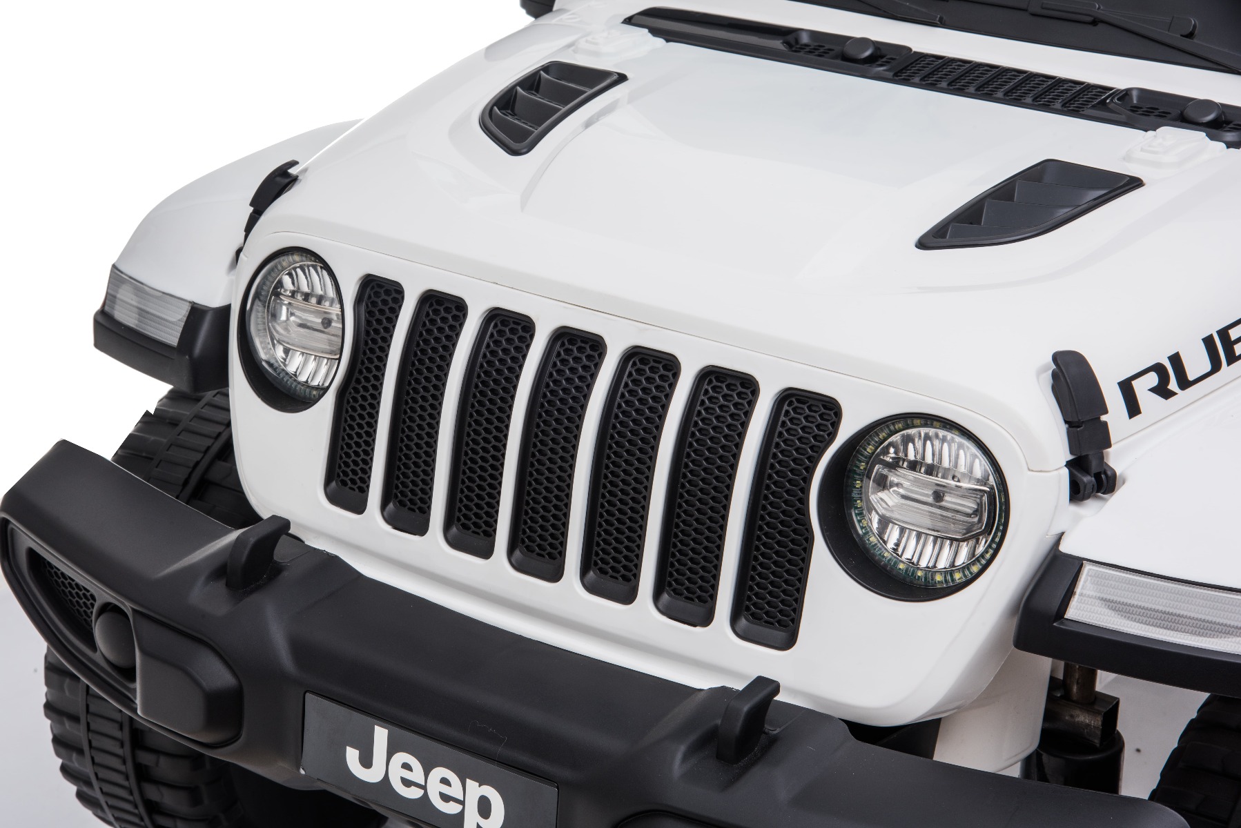 Mașinuță electrică pentru copii JEEP Wrangler, Alb, scaun din piele, Radio cu intrare Bluetooth și USB, unitate 4x4, baterie cu litiu, roți EVA, suspensii spate, telecomandă de 2,4 GHz, comutator funcție telecomandă/ pedală, licențiat - imagine 15