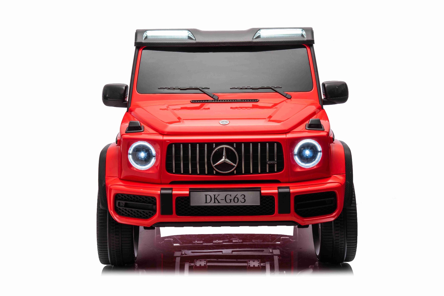 Mașină electrică Mercedes-Benz G63 AMG 4x4 cu două locuri 12V, roșu, MP3 Player cu intrare USB/AUX, tracțiune 4x4, baterie 12V14Ah, roți EVA cu suspensie, scaune din piele, telecomandă, licențiat - imagine 25