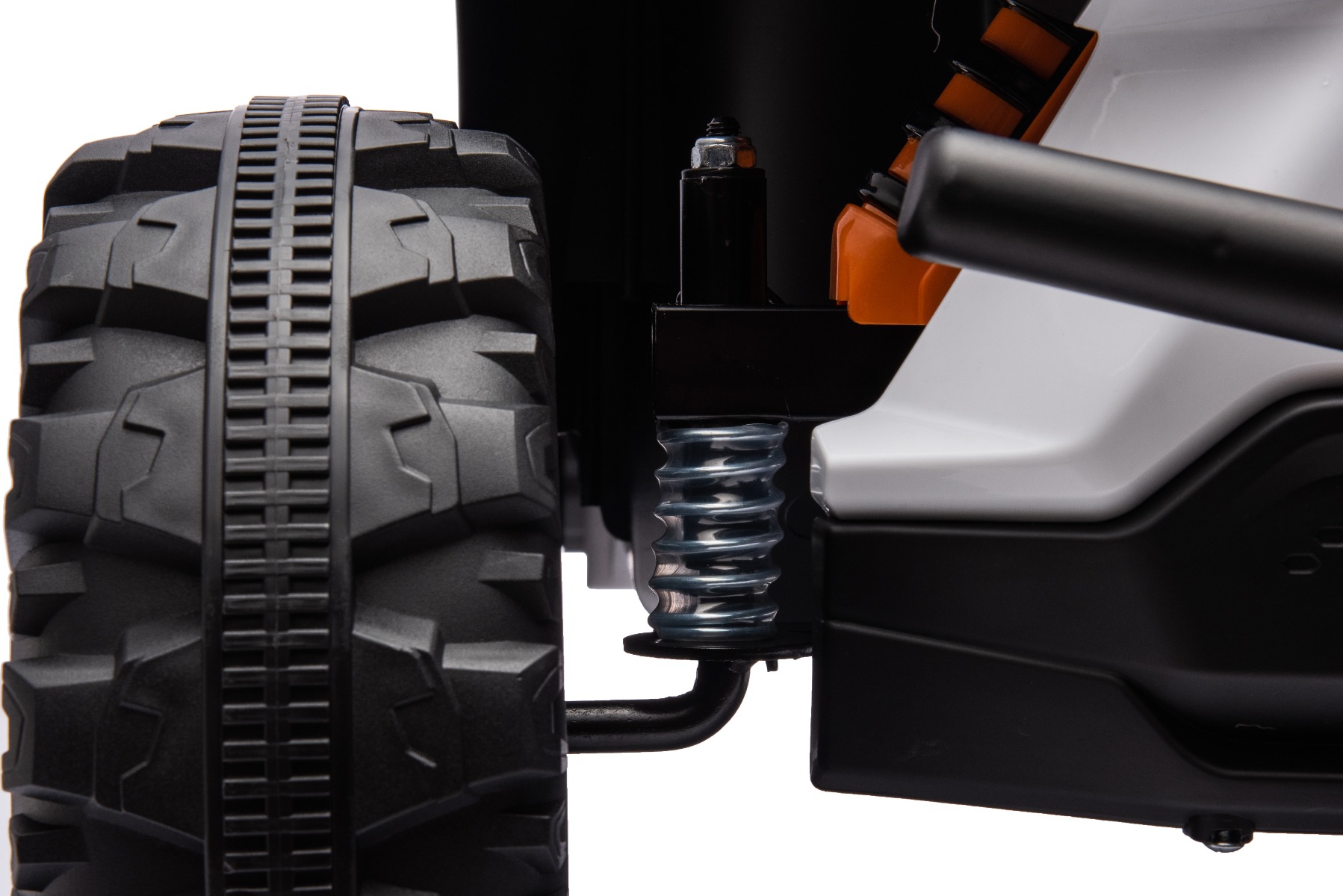 Mașină electrică copii UTV Small 12V, alb, Tracțiune spate, baterie 12V, Roți din plastic, banchetă dublă, Telecomandă 2,4 GHz, Un singur loc, MP3 player cu intrare USB/SD, Lumini LED - imagine 6