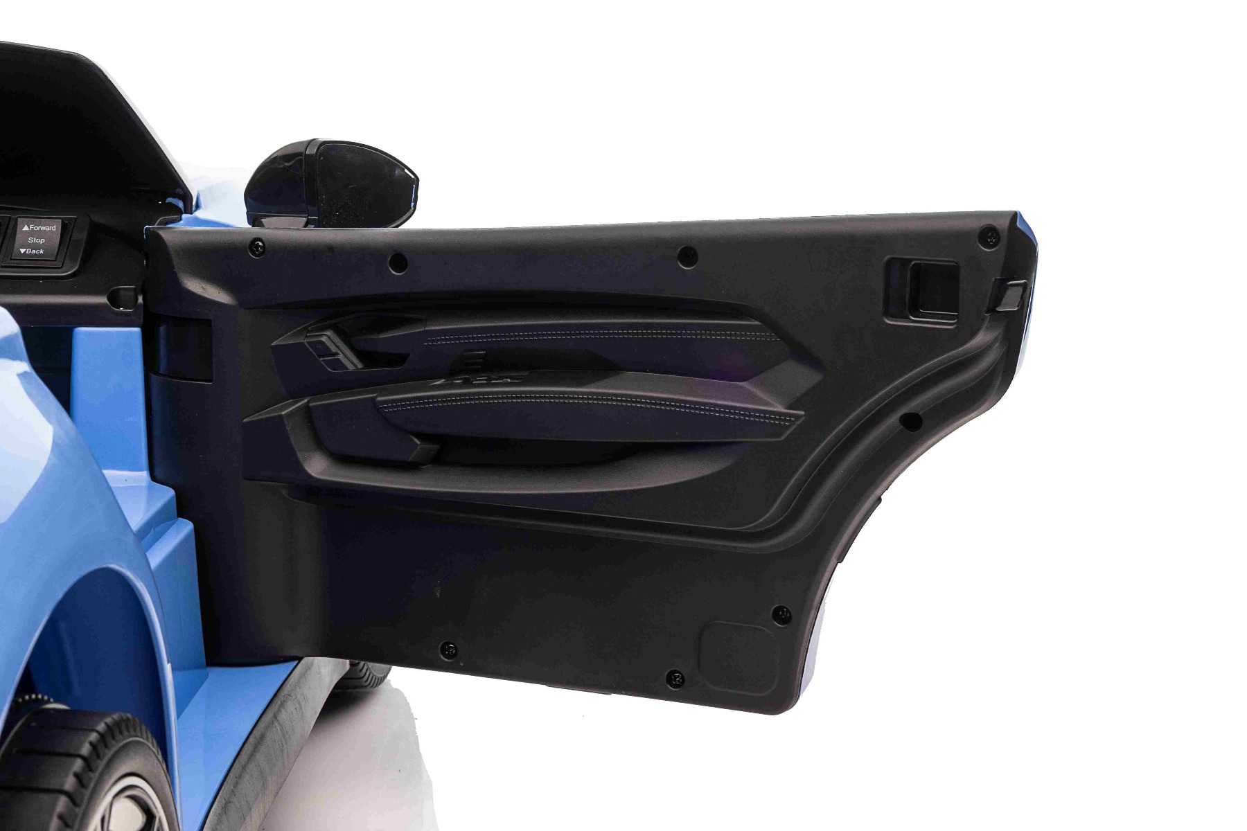 Maşinuţa electrica copii Audi RS E-tron GT 12V, albastru, scaun lat, telecomandă 2.4 GHz, intrare USB / AUX, Bluetooth, suspensie, baterie litiu, lumini LED, motor 2 x 25W, licență ORIGINALĂ - imagine 11