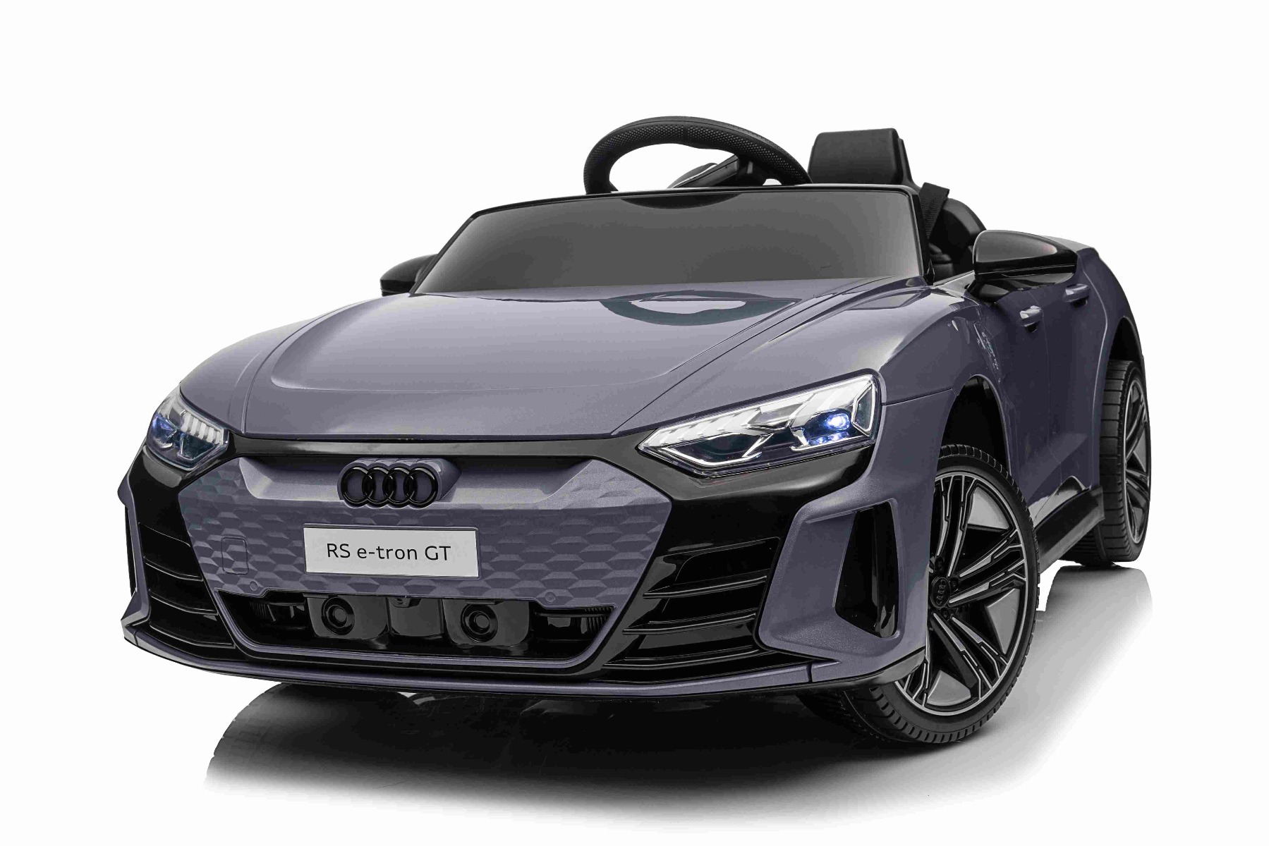 Maşinuţa electrica copii Audi RS E-tron GT 12V, gri, scaun lat, telecomandă 2.4 GHz, intrare USB / AUX, Bluetooth, suspensie, baterie litiu, lumini LED, motor 2 x 25W, licență ORIGINALĂ - imagine 26