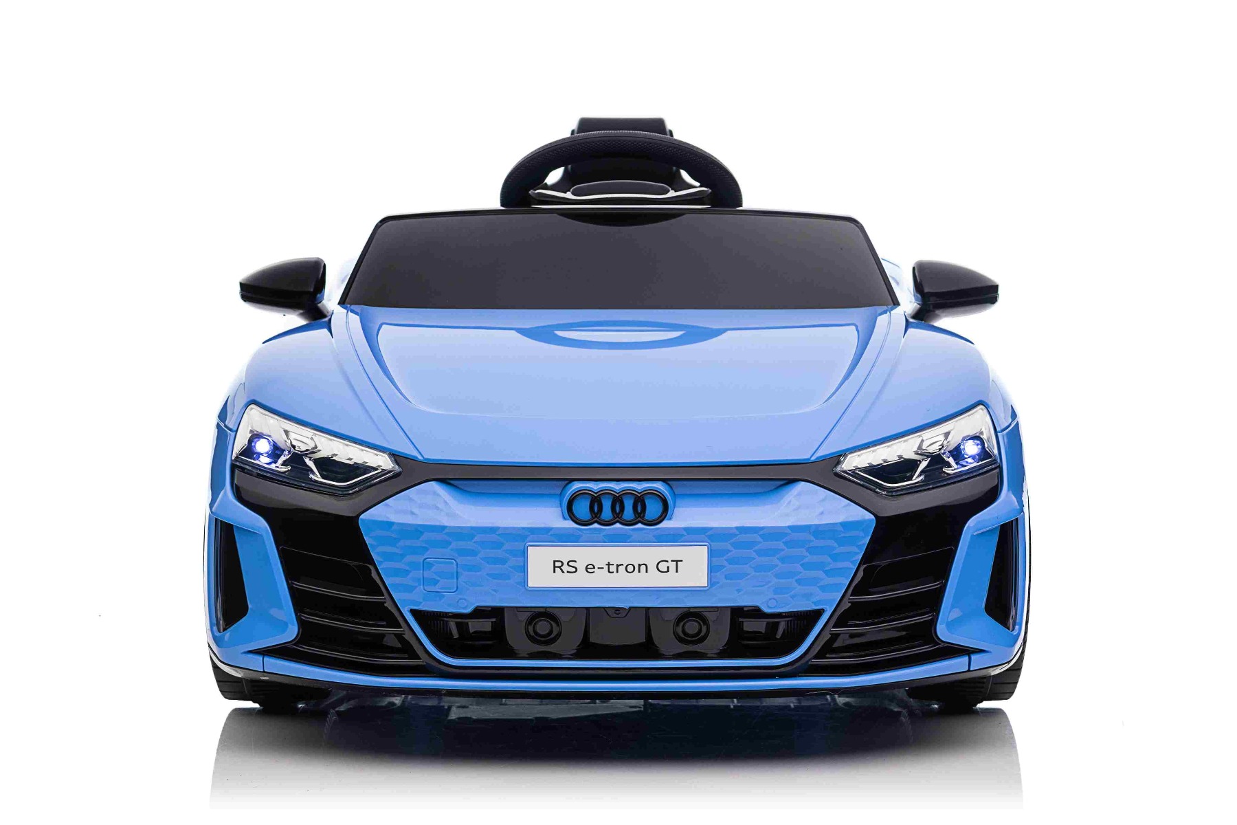 Maşinuţa electrica copii Audi RS E-tron GT 12V, albastru, scaun lat, telecomandă 2.4 GHz, intrare USB / AUX, Bluetooth, suspensie, baterie litiu, lumini LED, motor 2 x 25W, licență ORIGINALĂ - imagine 16