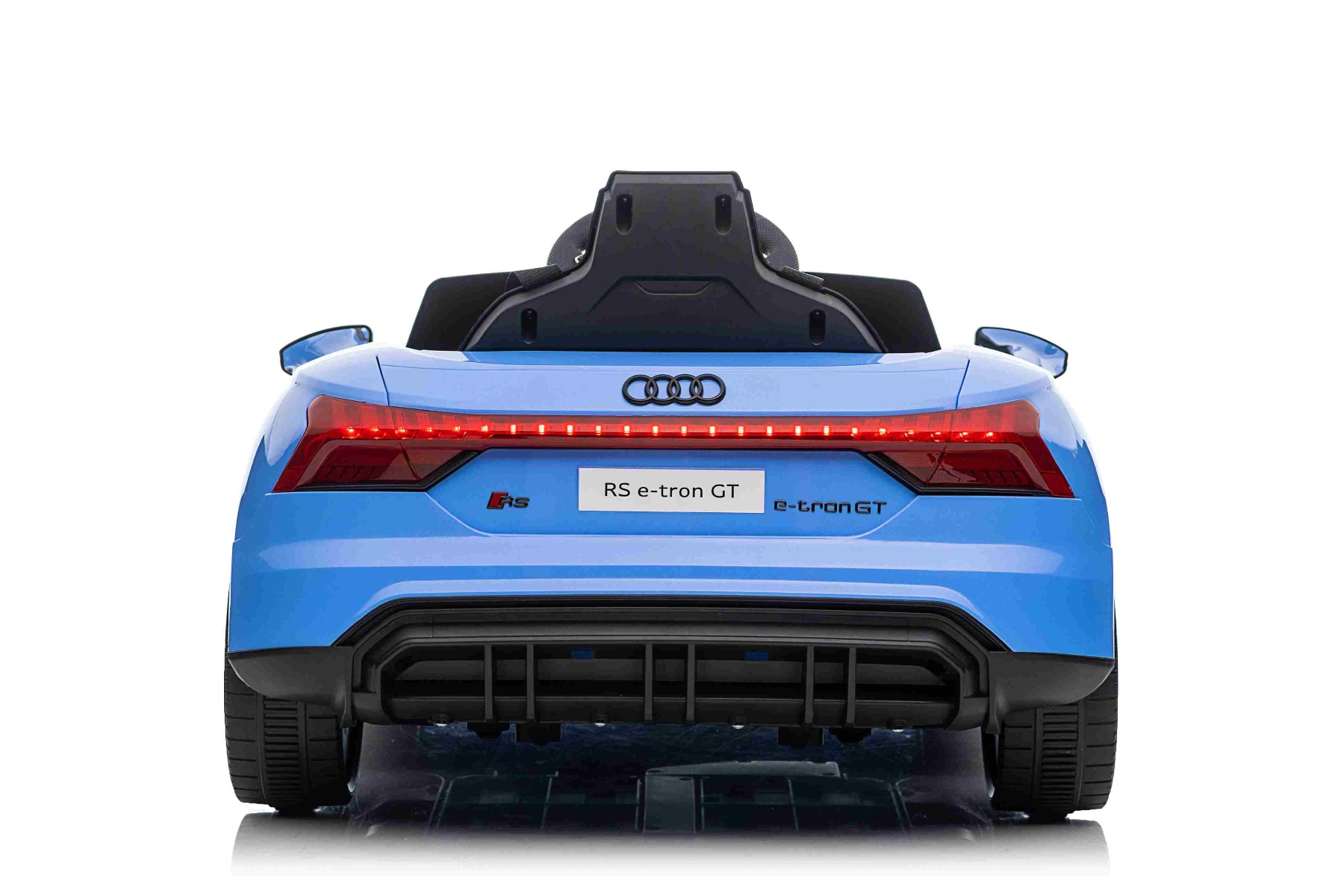 Maşinuţa electrica copii Audi RS E-tron GT 12V, albastru, scaun lat, telecomandă 2.4 GHz, intrare USB / AUX, Bluetooth, suspensie, baterie litiu, lumini LED, motor 2 x 25W, licență ORIGINALĂ - imagine 19