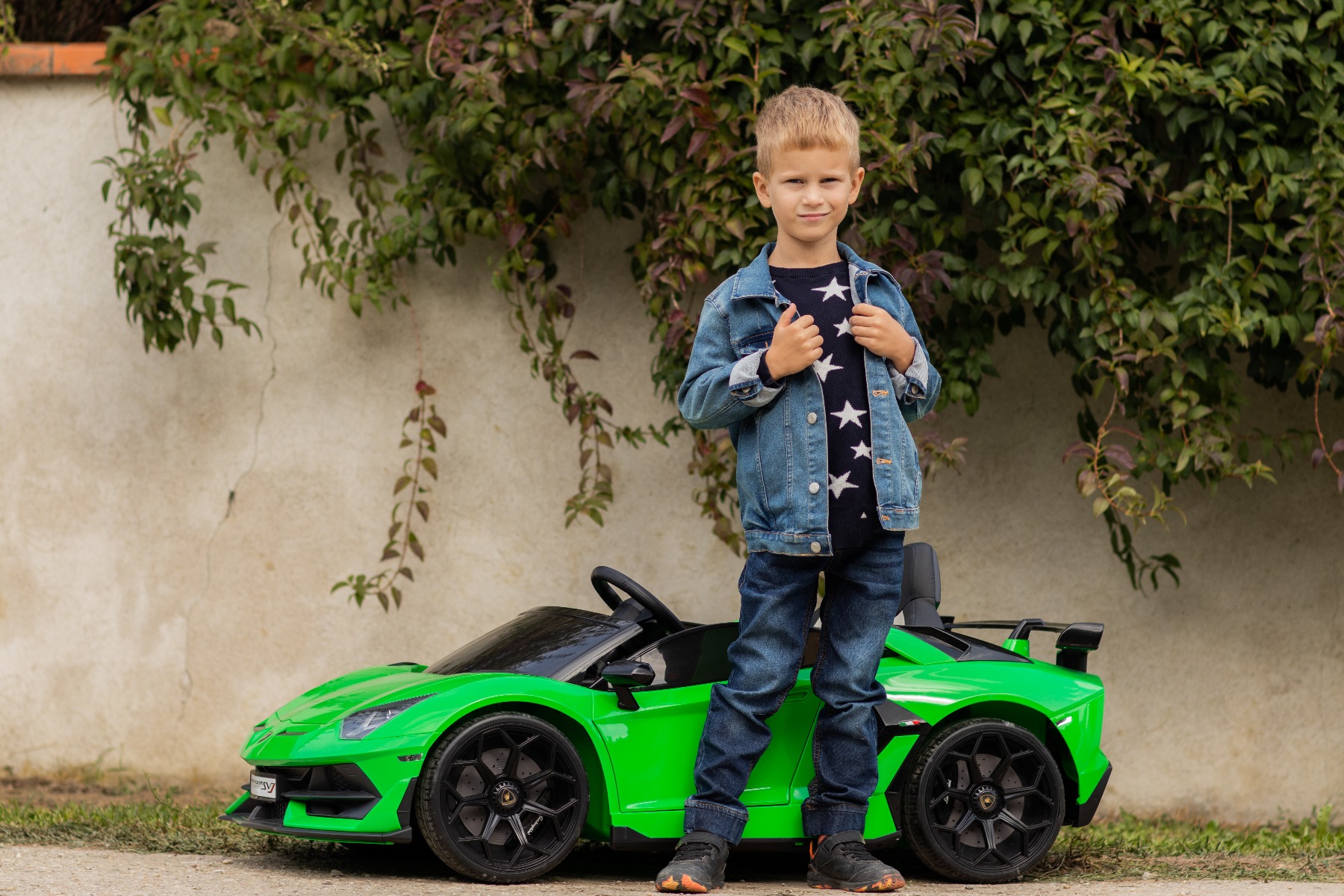 Mașină electrică copii Lamborghini Aventador 24V două locuri, caroserie lăcuită verde, 2.4 GHz DO, scaune moi din PU, afișaj LCD, suspensie, uși cu deschidere verticală, roți EVA moi, MOTOR 2 X 45W, licență ORIGINALĂ - imagine 16