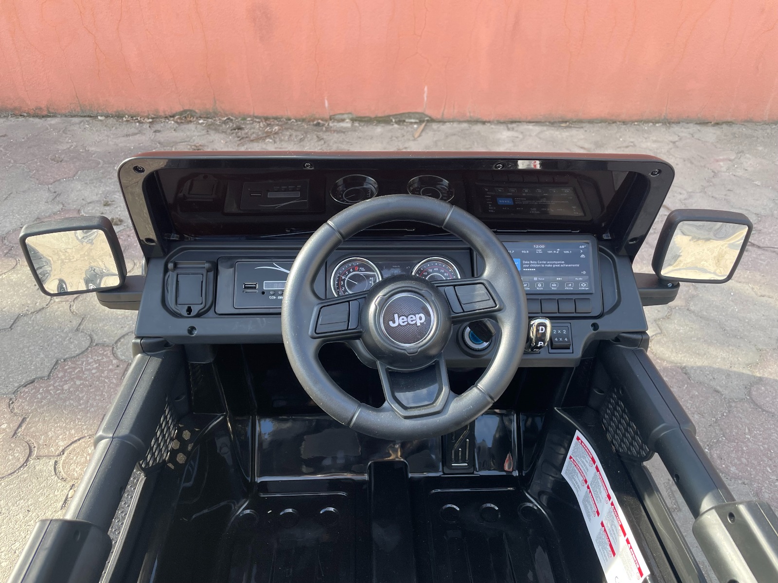 Mașinuță electrică pentru copii JEEP Wrangler, Alb, scaun din piele, Radio cu intrare Bluetooth și USB, unitate 4x4, baterie cu litiu, roți EVA, suspensii spate, telecomandă de 2,4 GHz, comutator funcție telecomandă/ pedală, licențiat - imagine 22