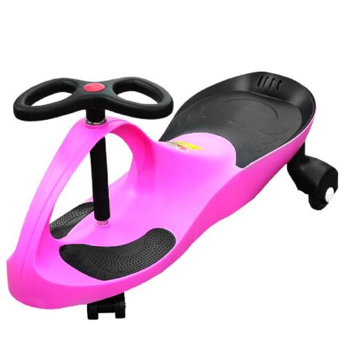 RIRICAR de culoare roz- mașinuță tip balansoar pentru copii cu roți silențioase din poliuretan