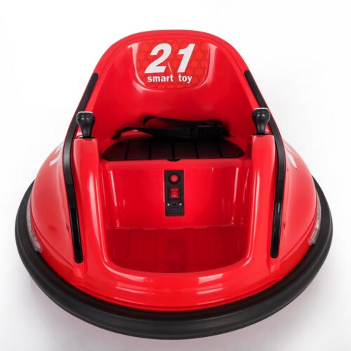 Vehicul electric pentru copii RIRIDRIVE 12V roșu, potrivit pentru utilizare în interior și exterior, telecomandă de 2,4 Ghz, iluminare cu LED, control cu joystick, motor 2 X 15W