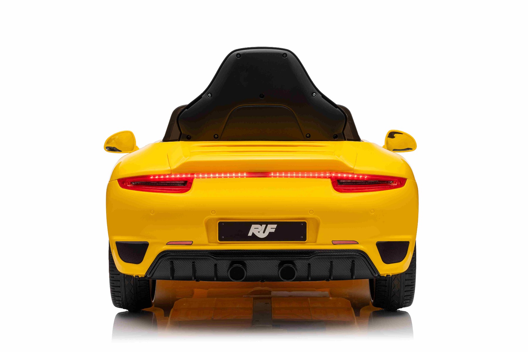 Mașină electrică copii RUF GT 12V, galben, Uși care se deschid, Telecomandă 2.4 GHz, Lumini LED față și spate, Intrare USB/Aux, Baterie litiu, Motor 2 X 35W, Licență ORIGINALĂ - imagine 9