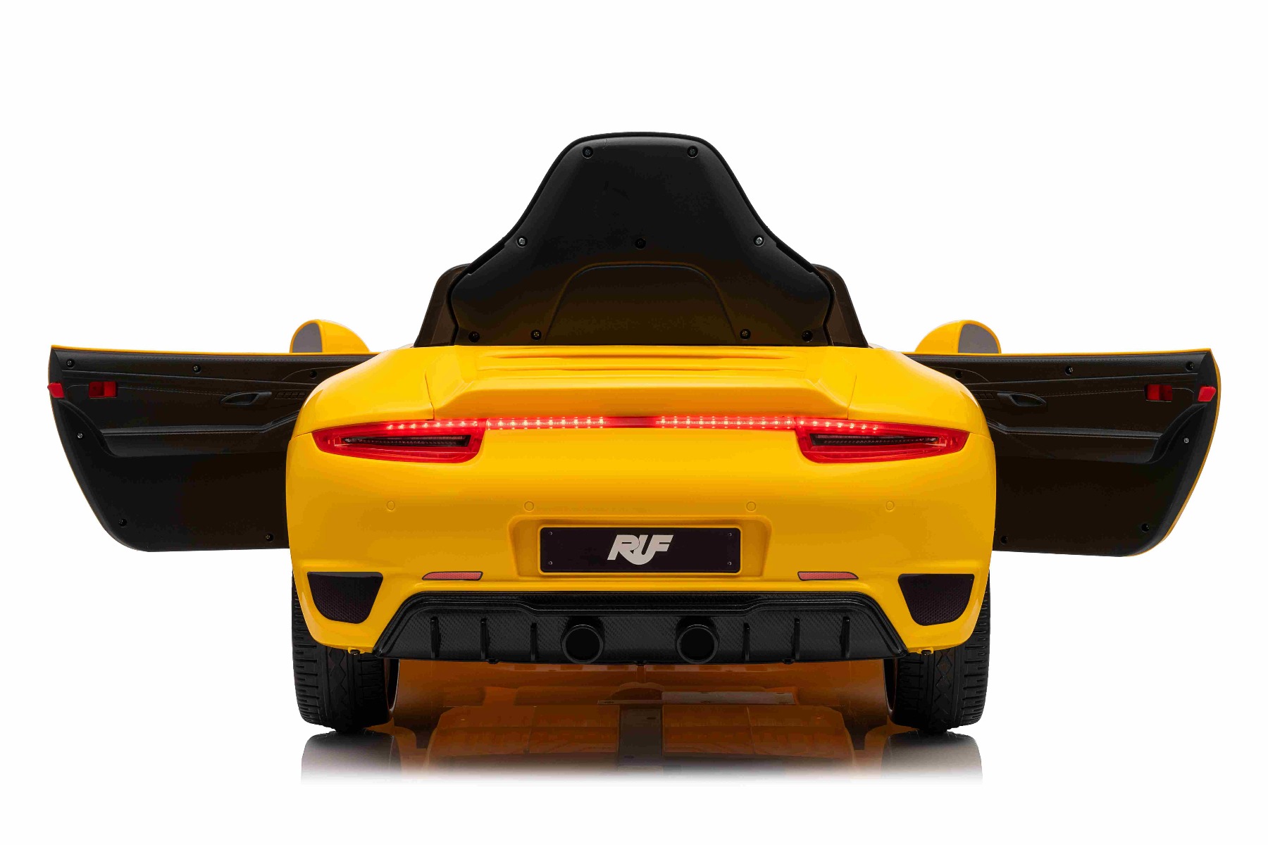 Mașină electrică copii RUF GT 12V, galben, Uși care se deschid, Telecomandă 2.4 GHz, Lumini LED față și spate, Intrare USB/Aux, Baterie litiu, Motor 2 X 35W, Licență ORIGINALĂ - imagine 24