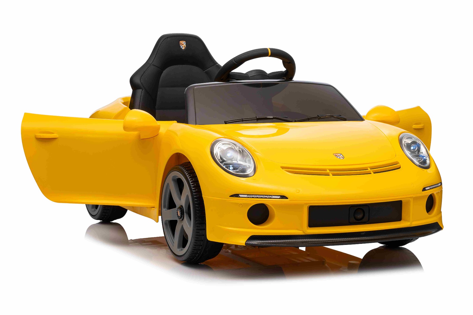 Mașină electrică copii RUF GT 12V, galben, Uși care se deschid, Telecomandă 2.4 GHz, Lumini LED față și spate, Intrare USB/Aux, Baterie litiu, Motor 2 X 35W, Licență ORIGINALĂ - imagine 27