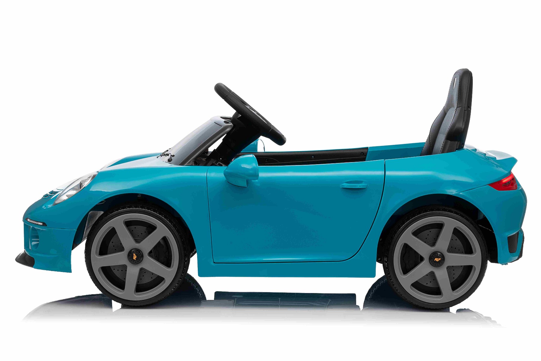 Mașină electrică copii RUF GT 12V, albastru, Uși care se deschid, Telecomandă 2.4 GHz, Lumini LED față și spate, Intrare USB/Aux, Baterie litiu, Motor 2 X 35W, Licență ORIGINALĂ - imagine 2