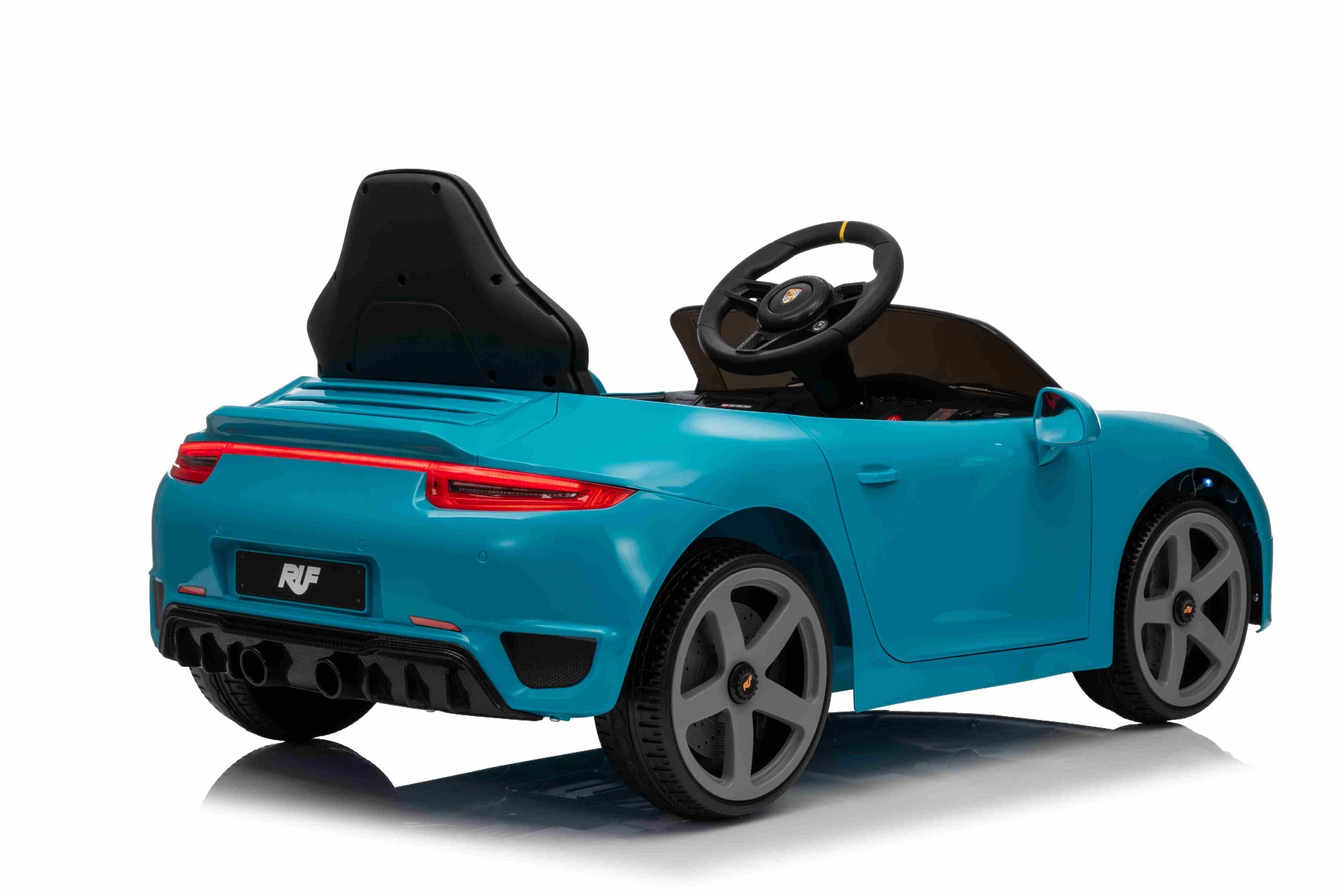 Mașină electrică copii RUF GT 12V, albastru, Uși care se deschid, Telecomandă 2.4 GHz, Lumini LED față și spate, Intrare USB/Aux, Baterie litiu, Motor 2 X 35W, Licență ORIGINALĂ - imagine 7