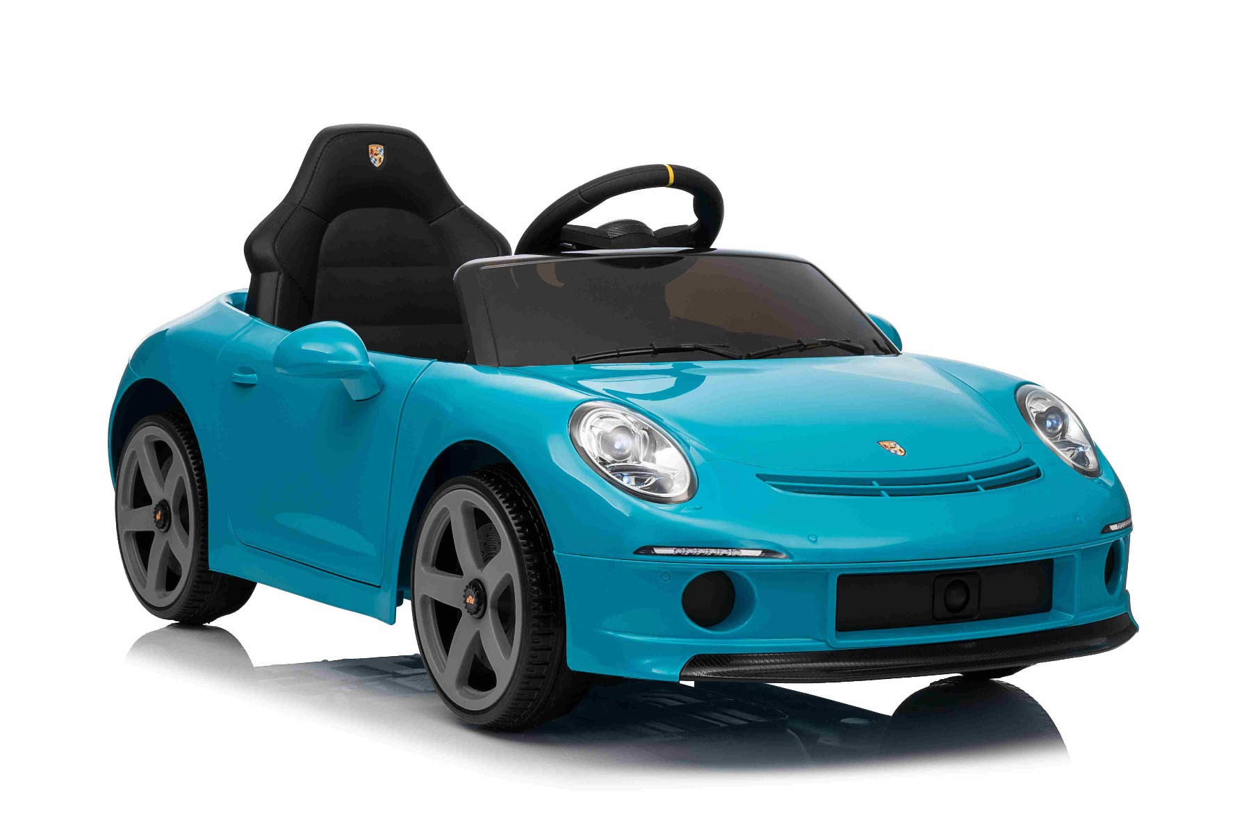 Mașină electrică copii RUF GT 12V, albastru, Uși care se deschid, Telecomandă 2.4 GHz, Lumini LED față și spate, Intrare USB/Aux, Baterie litiu, Motor 2 X 35W, Licență ORIGINALĂ - imagine 9