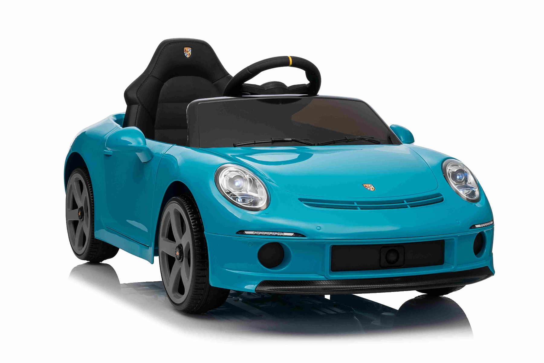 Mașină electrică copii RUF GT 12V, albastru, Uși care se deschid, Telecomandă 2.4 GHz, Lumini LED față și spate, Intrare USB/Aux, Baterie litiu, Motor 2 X 35W, Licență ORIGINALĂ - imagine 10