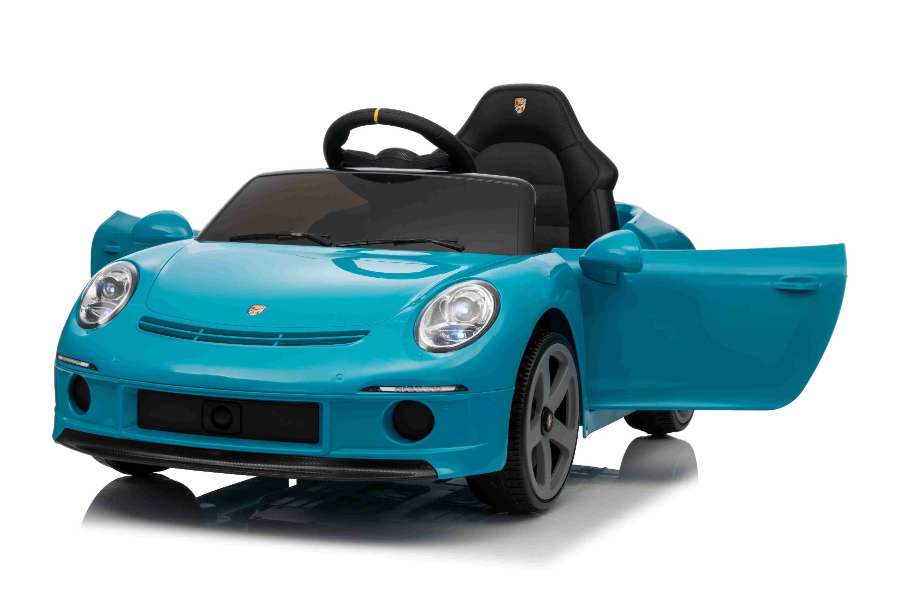 Mașină electrică copii RUF GT 12V, albastru, Uși care se deschid, Telecomandă 2.4 GHz, Lumini LED față și spate, Intrare USB/Aux, Baterie litiu, Motor 2 X 35W, Licență ORIGINALĂ - imagine 12