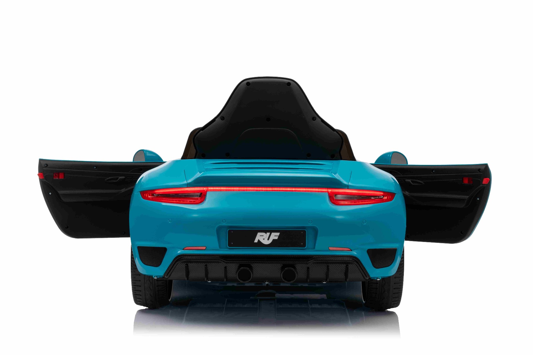 Mașină electrică copii RUF GT 12V, albastru, Uși care se deschid, Telecomandă 2.4 GHz, Lumini LED față și spate, Intrare USB/Aux, Baterie litiu, Motor 2 X 35W, Licență ORIGINALĂ - imagine 14