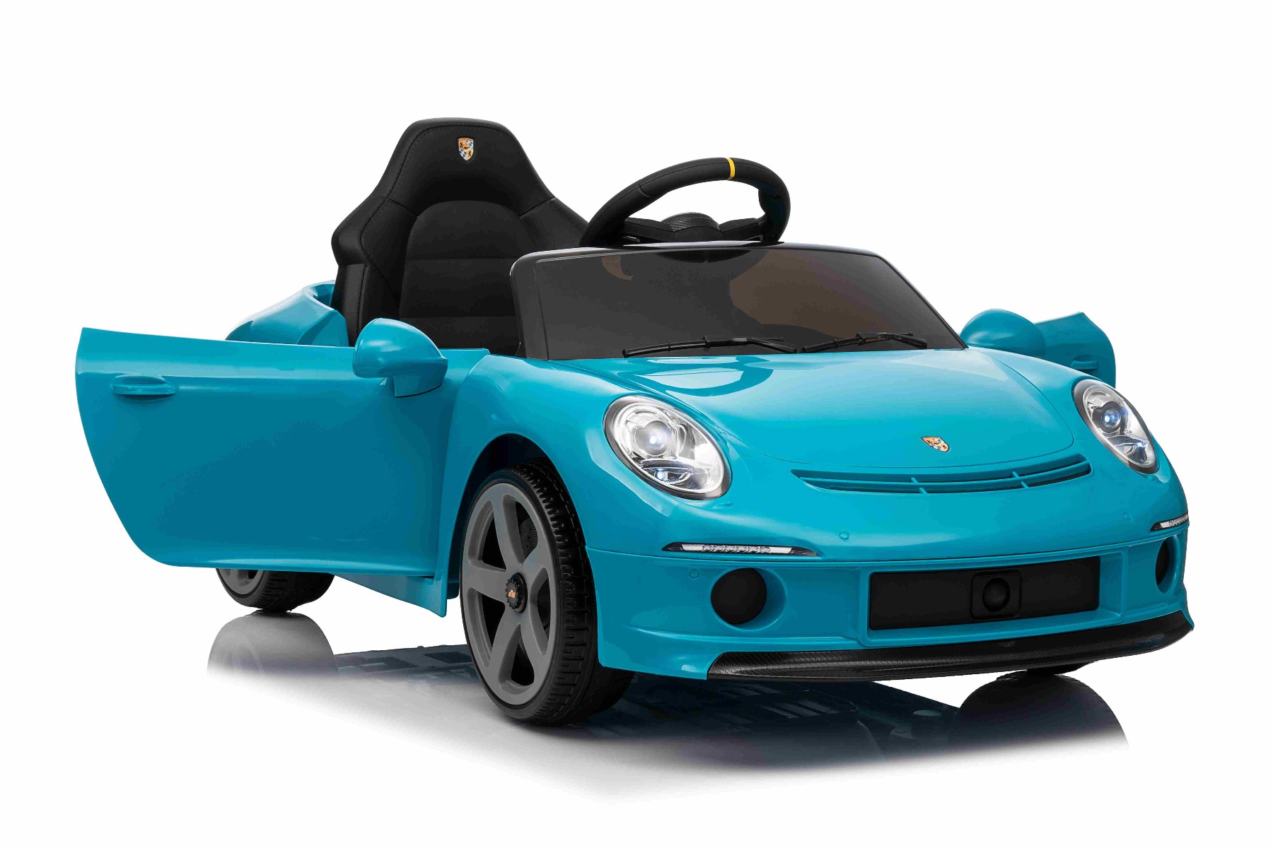 Mașină electrică copii RUF GT 12V, albastru, Uși care se deschid, Telecomandă 2.4 GHz, Lumini LED față și spate, Intrare USB/Aux, Baterie litiu, Motor 2 X 35W, Licență ORIGINALĂ - imagine 16