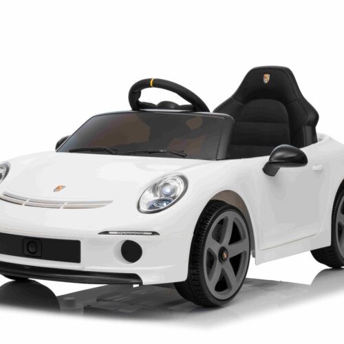 Mașină electrică copii RUF GT 12V, alb, Uși care se deschid, Telecomandă 2.4 GHz, Lumini LED față și spate, Intrare USB/Aux, Baterie litiu, Motor 2 X 35W, Licență ORIGINALĂ