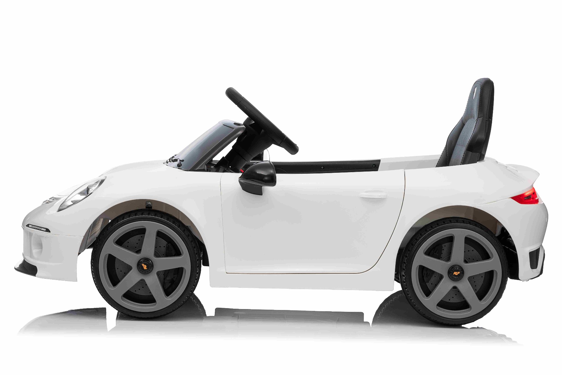 Mașină electrică copii RUF GT 12V, alb, Uși care se deschid, Telecomandă 2.4 GHz, Lumini LED față și spate, Intrare USB/Aux, Baterie litiu, Motor 2 X 35W, Licență ORIGINALĂ - imagine 2