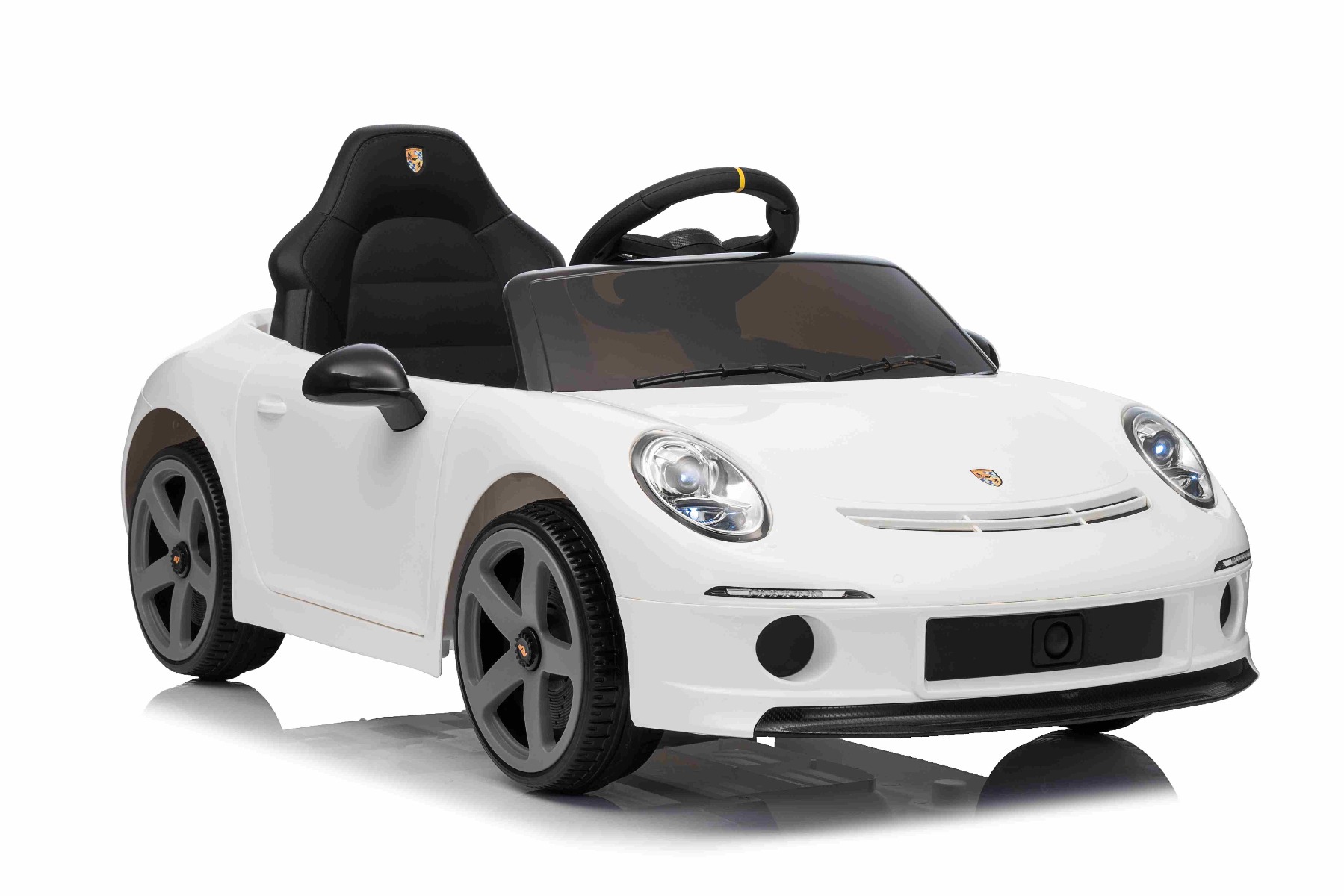 Mașină electrică copii RUF GT 12V, alb, Uși care se deschid, Telecomandă 2.4 GHz, Lumini LED față și spate, Intrare USB/Aux, Baterie litiu, Motor 2 X 35W, Licență ORIGINALĂ - imagine 9