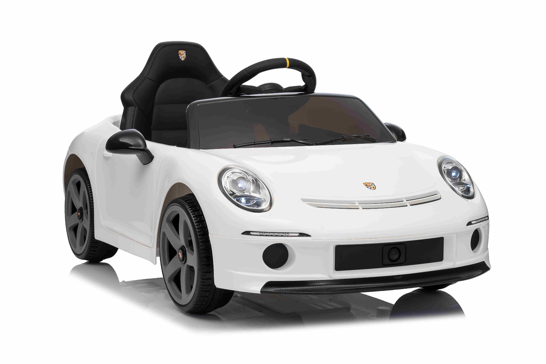 Mașină electrică copii RUF GT 12V, alb, Uși care se deschid, Telecomandă 2.4 GHz, Lumini LED față și spate, Intrare USB/Aux, Baterie litiu, Motor 2 X 35W, Licență ORIGINALĂ - imagine 10