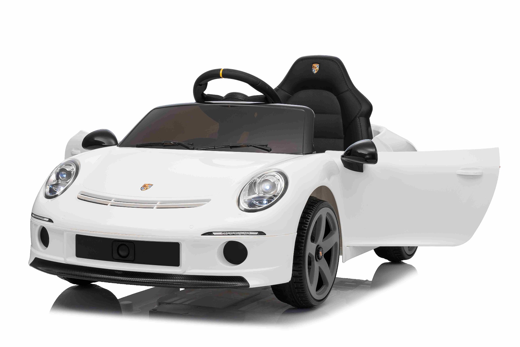 Mașină electrică copii RUF GT 12V, alb, Uși care se deschid, Telecomandă 2.4 GHz, Lumini LED față și spate, Intrare USB/Aux, Baterie litiu, Motor 2 X 35W, Licență ORIGINALĂ - imagine 12